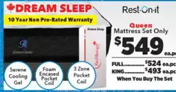 Surplus Furniture Dream Sleep Eurotop Queen Mattress Set offer