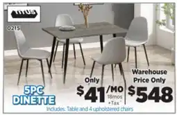 Surplus Furniture Grey 5-Piece Dinette offer