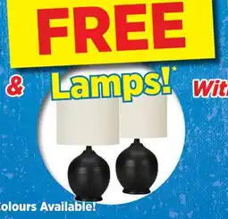 Surplus Furniture Free pair of Lamps! offer