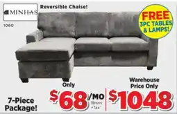 Surplus Furniture Sedley Grey 2-Piece Sectional offer