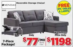 Surplus Furniture Hugo Charcoal 2 Piece Storage Sleeper offer