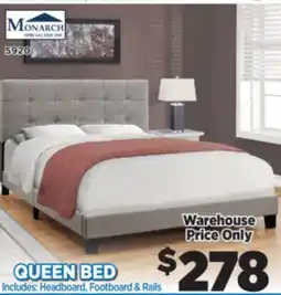 Surplus Furniture Grey Queen Complete Bed offer