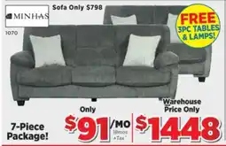 Surplus Furniture Rosen Pewter Cord Sofa & Loveseat Set offer
