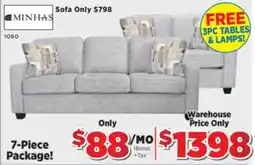 Surplus Furniture Serena Grey Sofa & Loveseat Set offer