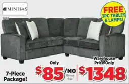 Surplus Furniture Taylon Iron 2-Piece Sectional offer