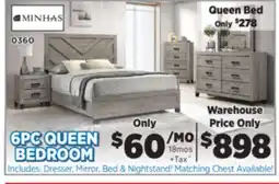 Surplus Furniture Wesley Light Grey Queen 6-Piece Bedroom Set offer