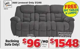 Surplus Furniture Foreside Charcoal Motion Sofa offer