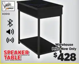 Surplus Furniture Gemmet Black Accent Table with Speaker offer
