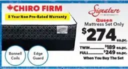 Surplus Furniture Chiro Firm Queen Mattress Set offer
