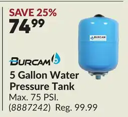 Princess Auto 5 Gallon Water Pressure Tank offer