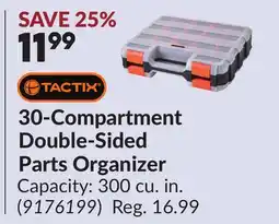 Princess Auto TACTIX 30-Compartment Double-Sided Parts Organizer offer