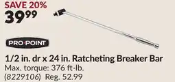 Princess Auto 1/2 in. dr x 24 in. Ratcheting Breaker Bar offer