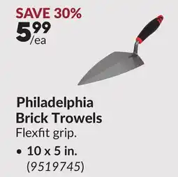 Princess Auto 10 x 5 in. Philadelphia Brick Trowels offer