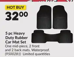 Princess Auto 5 pc Heavy Duty Rubber Car Mat Set offer