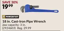 Princess Auto 18 in. Cast-Iron Pipe Wrench offer