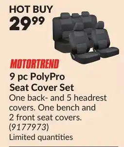 Princess Auto 9 pc PolyPro Seat Cover Set offer