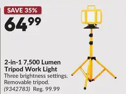 Princess Auto 2-in-1 7,500 Lumen Tripod Work Light offer