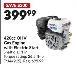 Princess Auto 420cc OHV Gas Engine with Electric Start offer
