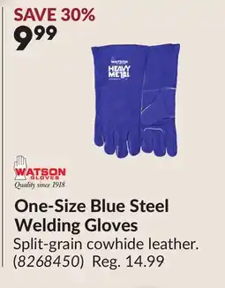 Princess Auto One-Size Blue Steel Welding Gloves offer