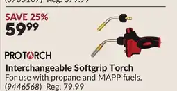 Princess Auto Interchangeable Softgrip Torch offer