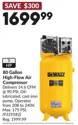 Princess Auto 80 Gallon High-Flow Air Compressor offer