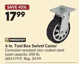 Princess Auto 6 in. Tool Box Swivel Caster offer