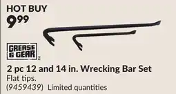 Princess Auto 2 pc 12 and 14 in. Wrecking Bar Set offer