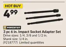Princess Auto 3 pc 6 in. Impact Socket Adapter Set offer