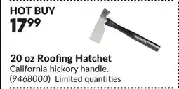 Princess Auto 20 oz Roofing Hatchet offer