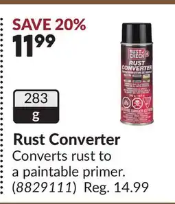 Princess Auto Rust Converter offer