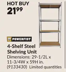 Princess Auto 4-Shelf Steel Shelving Unit offer