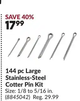 Princess Auto 144 pc Large Stainless-Steel Cotter Pin Kit offer