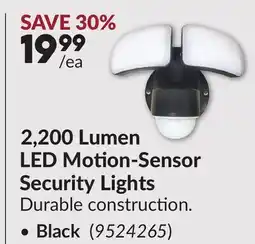 Princess Auto Black 2,200 Lumen LED Motion-Sensor Security Lights offer