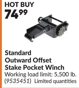 Princess Auto Standard Outward Offset Stake Pocket Winch offer