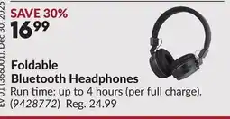 Princess Auto Foldable Bluetooth Headphones offer