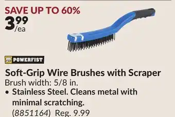 Princess Auto Soft-Grip Wire Brushes with Scraper offer