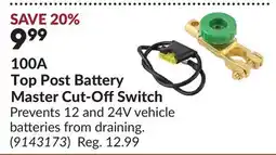 Princess Auto 100A Top Post Battery Master Cut-Off Switch offer