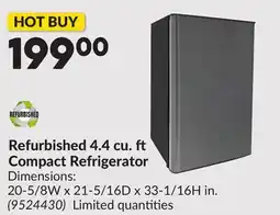 Princess Auto Refurbished 4.4 cu. Compact Refrigerator offer