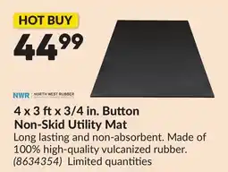 Princess Auto 4 x 3 ftx 3/4 in. Button Non-Skid Utility Mat offer