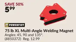 Princess Auto 75 lb XL Multi-Angle Welding Magnet offer