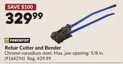 Princess Auto Rebar Cutter and Bender offer