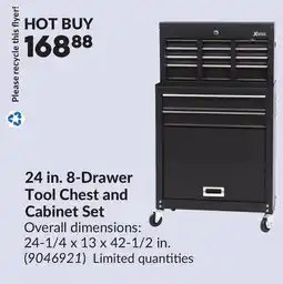 Princess Auto 24 in. 8-Drawer Tool Chest and Cabinet Set offer