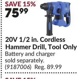 Princess Auto 20V 1/2 in. Cordless Hammer Drill offer