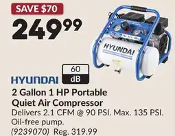 Princess Auto 2 Gallon 1 HP Portable Quiet Air Compressor offer