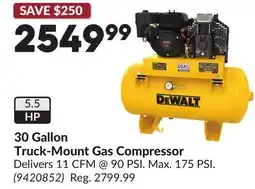 Princess Auto 30 Gallon Truck-Mount Gas Compressor offer