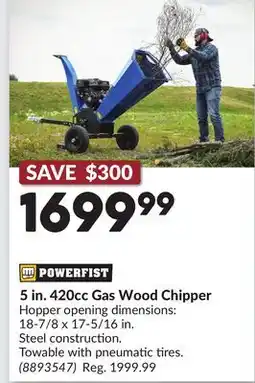 Princess Auto 5 in. 420cc Gas Wood Chipper offer