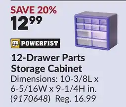 Princess Auto 12-Drawer Parts Storage Cabinet offer