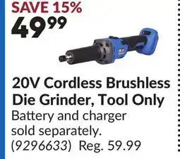 Princess Auto 20V Cordless Brushless Die Grinder, Tool Only offer