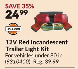 Princess Auto 12V Red Incandescent Trailer Light Kit offer