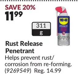Princess Auto WD-40 Rust Release Penetrant offer